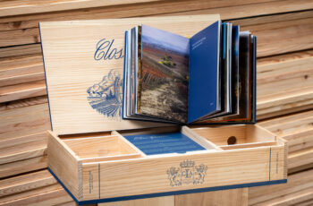 Coffret 4 bouteilles Clos Apalta de Casa Apostolle, packaging luxe